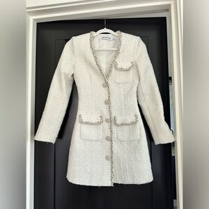Self portrait White Tweed Dress